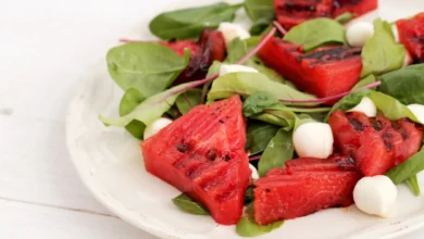 Grilled Watermelon Salad with Mint and Feta